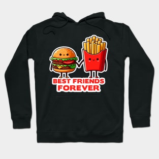 Hamburger and French Fries Best Friends Forever Hoodie